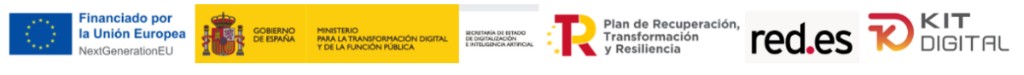 Financiado por la Unión Europea — NextGenerationEU, Gobierno de España, Plan de Recuperación, Red.es y Kit Digital